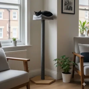 A slim, tall scratching post designed to fit into smaller UK flats and narrow corners.
