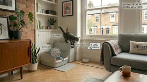 A convenient, easy-to-clean cat litter system ideal for busy professionals living in London flats.