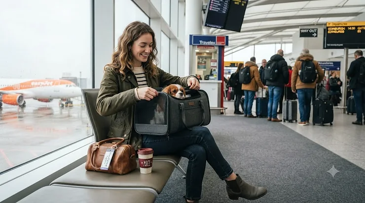 A high-quality airline-approved pet carrier suitable for UK pet travel. easyJet approved pet carrier