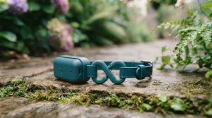 Close-up of a cat GPS tracker collar featuring a secure, quick-release breakaway buckle for feline safety.